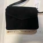 Vera Pelle Crossbody Purse Black Genuine Suede & Leather Bag NWT MADE IN ITALY Photo 4