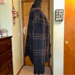 Mystree  black and brown plaid open sweater cardigan uneven hemline size S grunge Photo 1