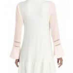 The Limited  Vest Marshmallow White Knit Ruffle Hem Open Front Cardi Sz XL NWT Photo 2