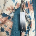 Venus  NEW Tie Dye Boho Indigo Beige Rust Top Front Bell Sleeve Casual Loose XL Photo 5