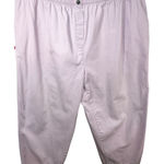 Woman Within Plus Size 36T Cropped Pants Capri Light Pink Cotton Elastic 1620 Photo 0