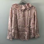 J.Crew  Ruffle Top in Field Day Print Ivory Pink NEW Photo 4