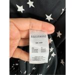 Equipment Revolve  all over star print satin black blouse sz M Photo 8