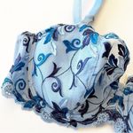 Soma  Balconet Bra Size 36DD Blue Dark Blue Embroidery Underwire Feminine Spring Photo 7