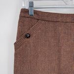 Banana Republic Houndstooth Dark Academia Preppy Skirt Brown Wool Blend Size 2 Photo 1