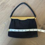 Vintage Black Beaded Gold Metal Top Closure Purse Photo 7