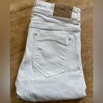 ZARA  Women’s Size 2 Original Jeans Denim Wear White Skinny Jeans W/ Raw Edge Hem Photo 10