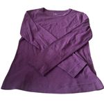 Three Dots  Purple Long Sleeve Tee, size Medium Photo 0
