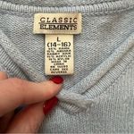 Classic Elements Vintage  Angora Rabbit Blend Blue Sweater Women’s Size Large‎ Photo 3
