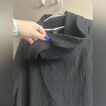 Ali Miles Textured Cowl Neck Top Black Size XXL Photo 3