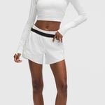 Lululemon White Track That  Shorts 5" Mid-Rise Photo 0