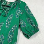 Knox Rose S Green Paisley Peasant Top Boho Floral Puff Sleeve Cottagecore Photo 1