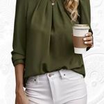 Women's Round Neck Puff Long Sleeve Blouse Photo 0