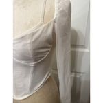 White Fox Boutique White Fox Must Be Magic White Long Sleeve Bustier Corset Top, M Photo 3
