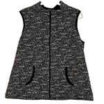 NWT A La Carte Black White Quilted Zip Up Vest Medium Photo 0