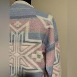 None EUC Vintage Pink & Blue Snowflake Pastel Sparkle Sweater size large Photo 8