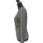 United Colors Of Benetton Benetton Black White Striped Long Sleeve Stretch Top S/M Italy Minimalist EUC Photo 2