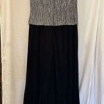 Alex Evenings  Women Size 14 Maxi Dress W/ Jacket Black Silver Sparkle Set Formal Photo 7