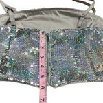 GB Women's Silver Sequin Bandeau Camisole Top Size M Party Sparkly Photo 2