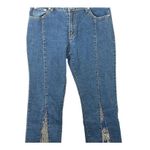 Rare Vintage Younique Y2K Embellished Velvet Flare Jeans | Low Rise | Size 13 Blue Photo 7