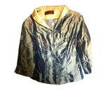 Chinese Embellished Top Womens Green Metal With Gold Bo Xi Hua Fu Size L Size L Photo 1