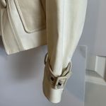 Rachel Zoe Vintage Cream Leather Moto Jacket Size 2 Photo 6