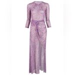 Ala Von Auersperg Jerry sheer mesh topper long blooming orchid floral purple XL Photo 1