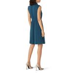 Of Mercer Park Place Dress in Teal XSmall Womens Jersey Modest Blue Size XS Photo 2