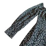 Lulus  Navy Floral Print Mini Dress Long Sleeve Off-Shoulder Size Small NWOT Photo 2