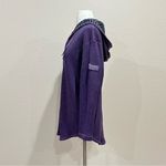 Co & Eddy Purple Waffle Knit Button Up Tunic Hoodie Size Large Photo 8