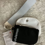 Lululemon athletica White and Black Dual Pouch Wristlet Photo 0