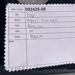 April Cornell Velvet Button Up Shirt Medium Black Photo 8