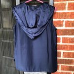 Luxury Blue silk satin Acrobat beacon sleeveless hoodie Size M Size M Photo 6