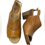 Abeo BIO system BERRIE Stacked Heeled Platform Slingback Sz 10 Neutral Photo 0