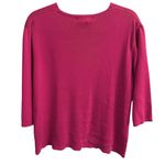 Dress Barn Fuchsia 3/4 Sleeve V-Neck Ribbed Knit Stretch Sweater Size 18/20 Photo 1