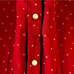 frame denim Le Pleasant Red Sheer Polka Dot 100% Silk Photo 10