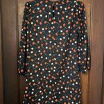 Ann Taylor Cherry Print Shift Dress Navy Puff Sleeve Size S Photo 3