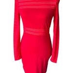 Bebe  Cherry Red Solid and Sheer Bandage Dress Women's Size S New With Tags! Sexy Photo 0