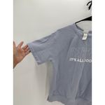 H&M  periwinkle blue "Be Kind - It's All Good" short sleeve sweatshirt cotton Photo 6