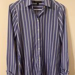 Banana Republic ‎ Blue and White Dress Shirt with Stripes Photo 0