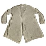 J. Jill Linen Blend Knit Lightweight Open Front Beach Cardigan Size L Neutral Size L Photo 0