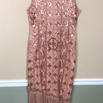 Pretty Guide NWT  Women’s 1920’s Inspired Sequin Metallic Rose Gold Sheath Dress Photo 4