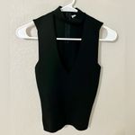 ZARA  Black V-Neck Choker Strap Sleeveless Top Women’s Small | Zip Back Ribbed Kn Photo 1