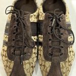 Coach Women's  Sneakers Brown Beige Logo Size 6 Photo 0