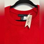 Joan Vass NWT  Medium Red Round ribbed Hem Sweater. Raglan Sleeve. Soft. Photo 8