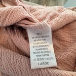 Anthropologie MABLE ROSE COLOR ROMPER PEASANT SLEEVES DEEP POCKETS nwot Pink Size L Photo 6