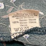 Brandy Melville Green Floral Short Sleeve V Neck Wrap Tie Blouse Crop Top Size S Photo 3