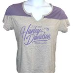 Harley Davidson  cute gray tee with purple design! Photo 0