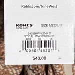 Nine West Blouse Womens Medium Brown Snake Print Button Front Long Sleeve Top Photo 6