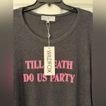 Wildfox Till Death Do Us Party Women’s Grey Sweatshirt Size XS Photo 6